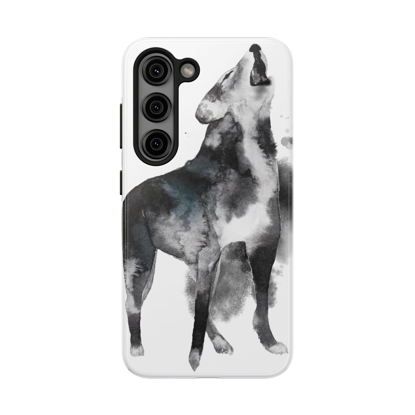 Black and White Dog Printed Tough Phone Cases