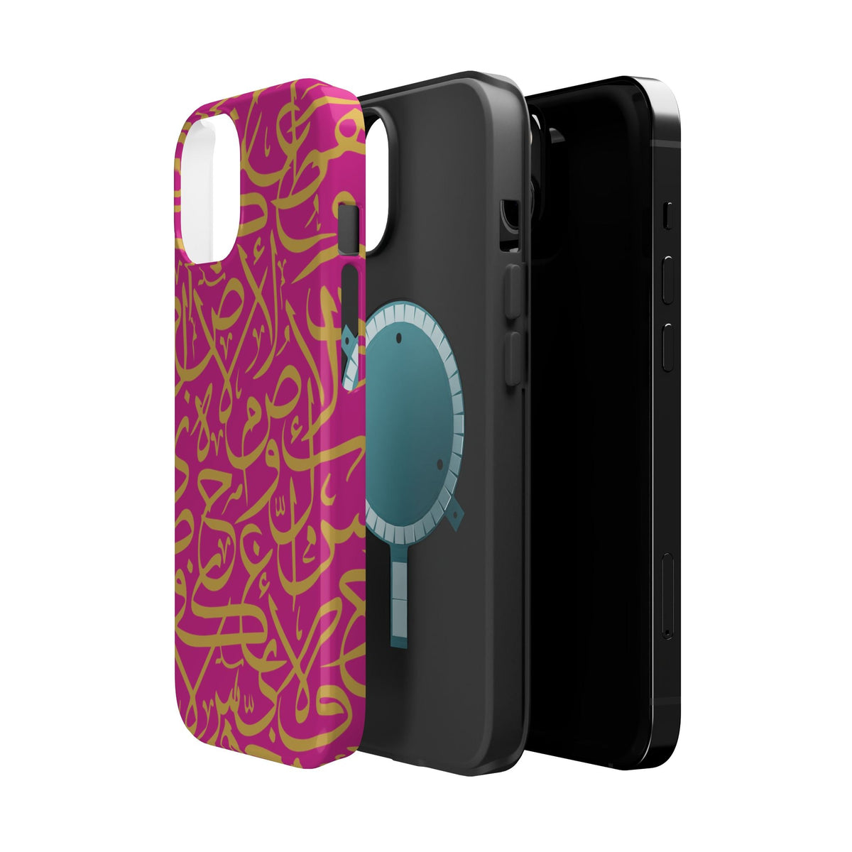 Pink and Gold Arabic Letters  Iphone Magnetic Tough Cases