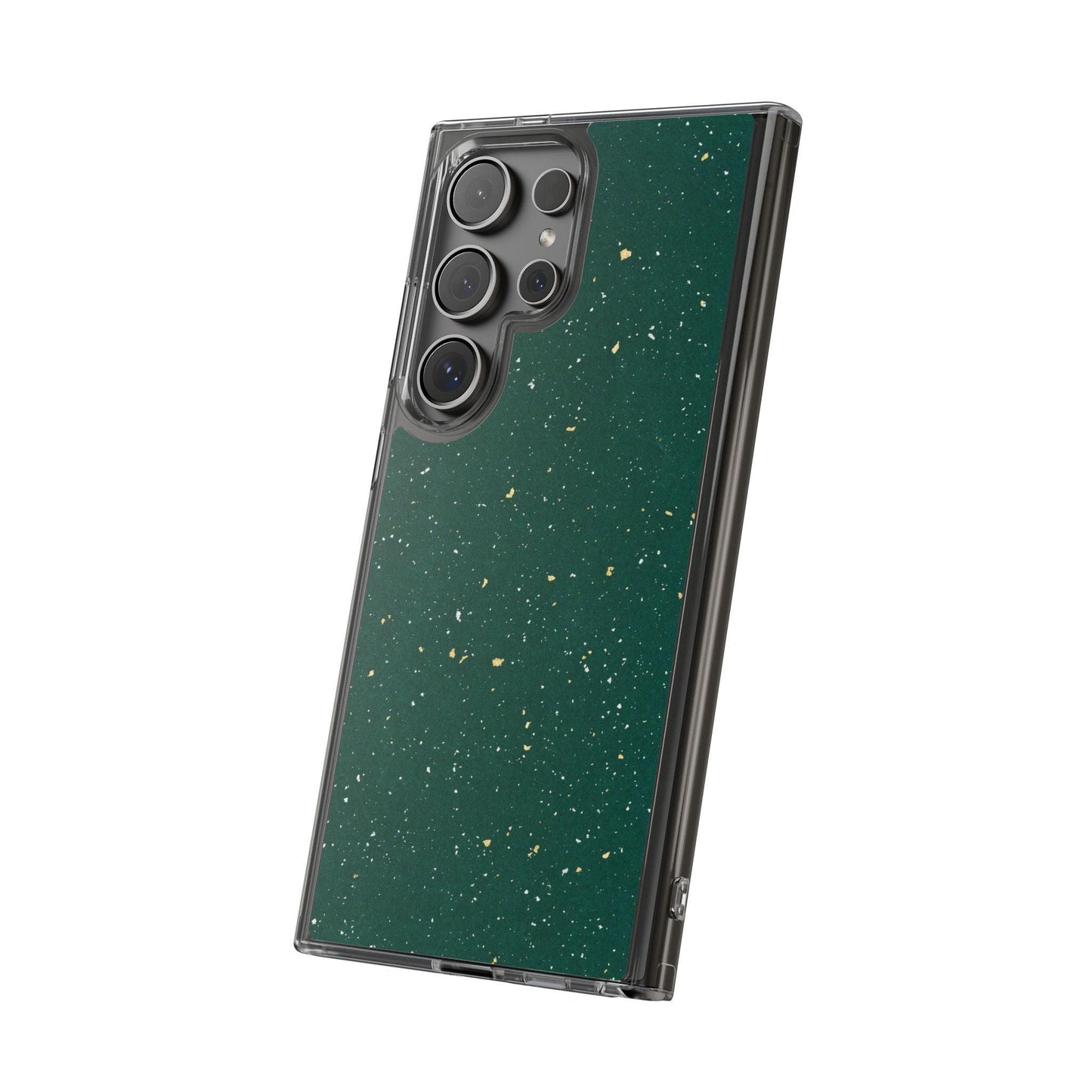 Clear Cases Green with Glitter