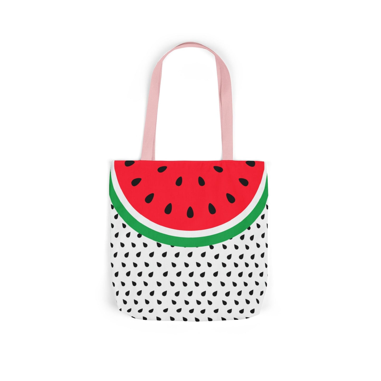 Watermelon Canvas Tote Bag, 2-Color Straps