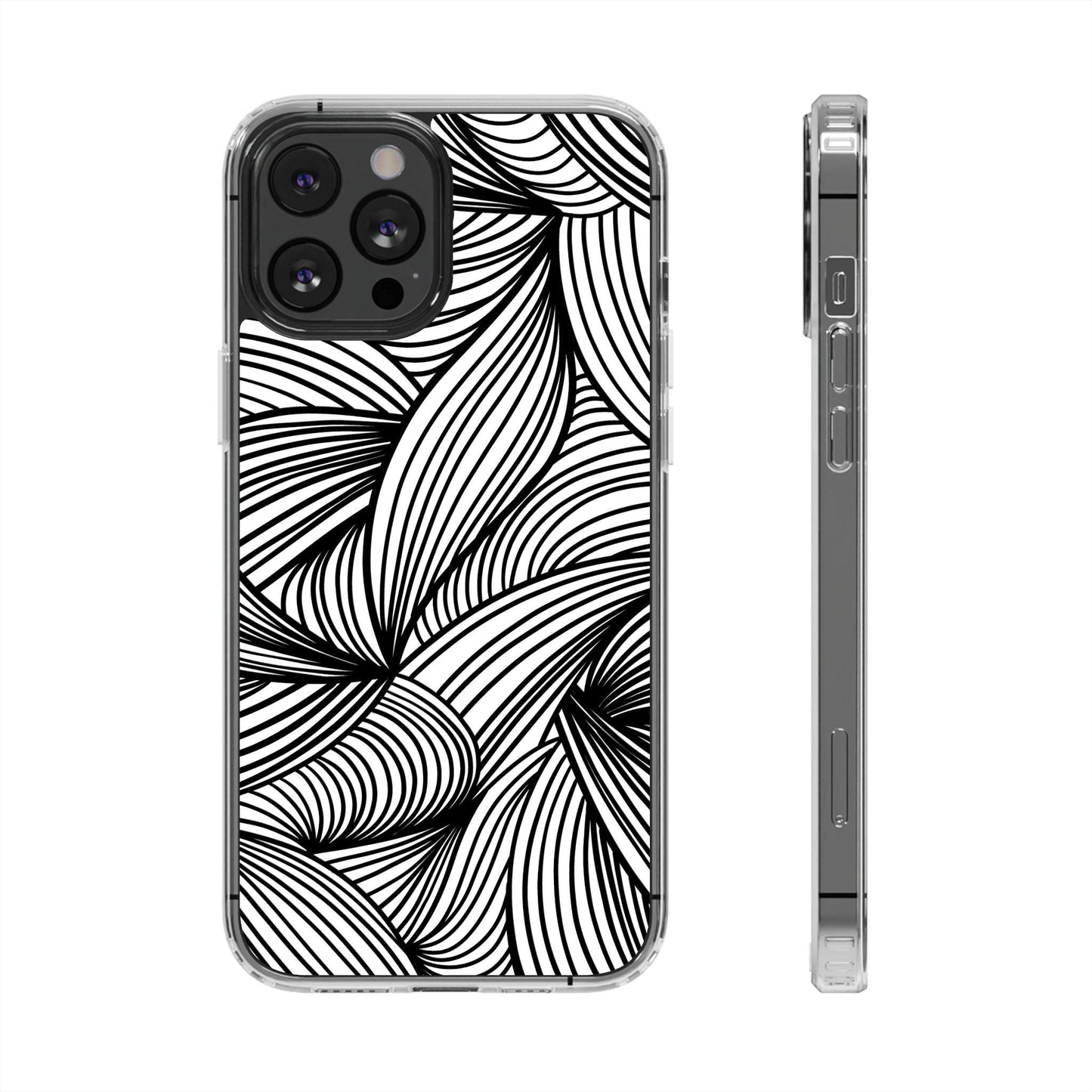 Black and White Illusion Clear Cases