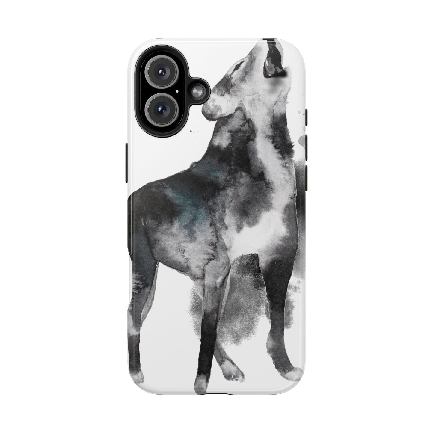 Black and White Dog Printed Tough Phone Cases