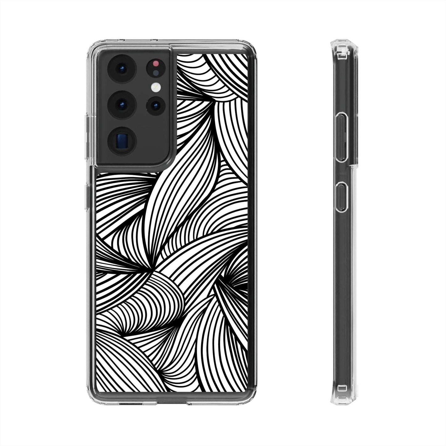 Black and White Illusion Clear Cases