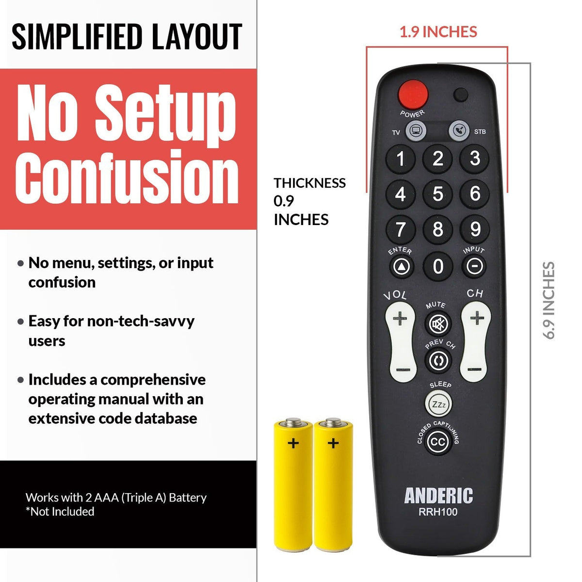 LG AKB72913110 Multiple Bed Healthcare TV Remote Control