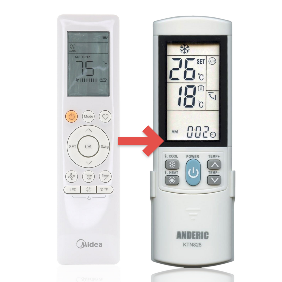 Midea RG10F3(B2)/BGCEFU1 Rohs Portable Air Conditioner Remote Control - 17317000A62849