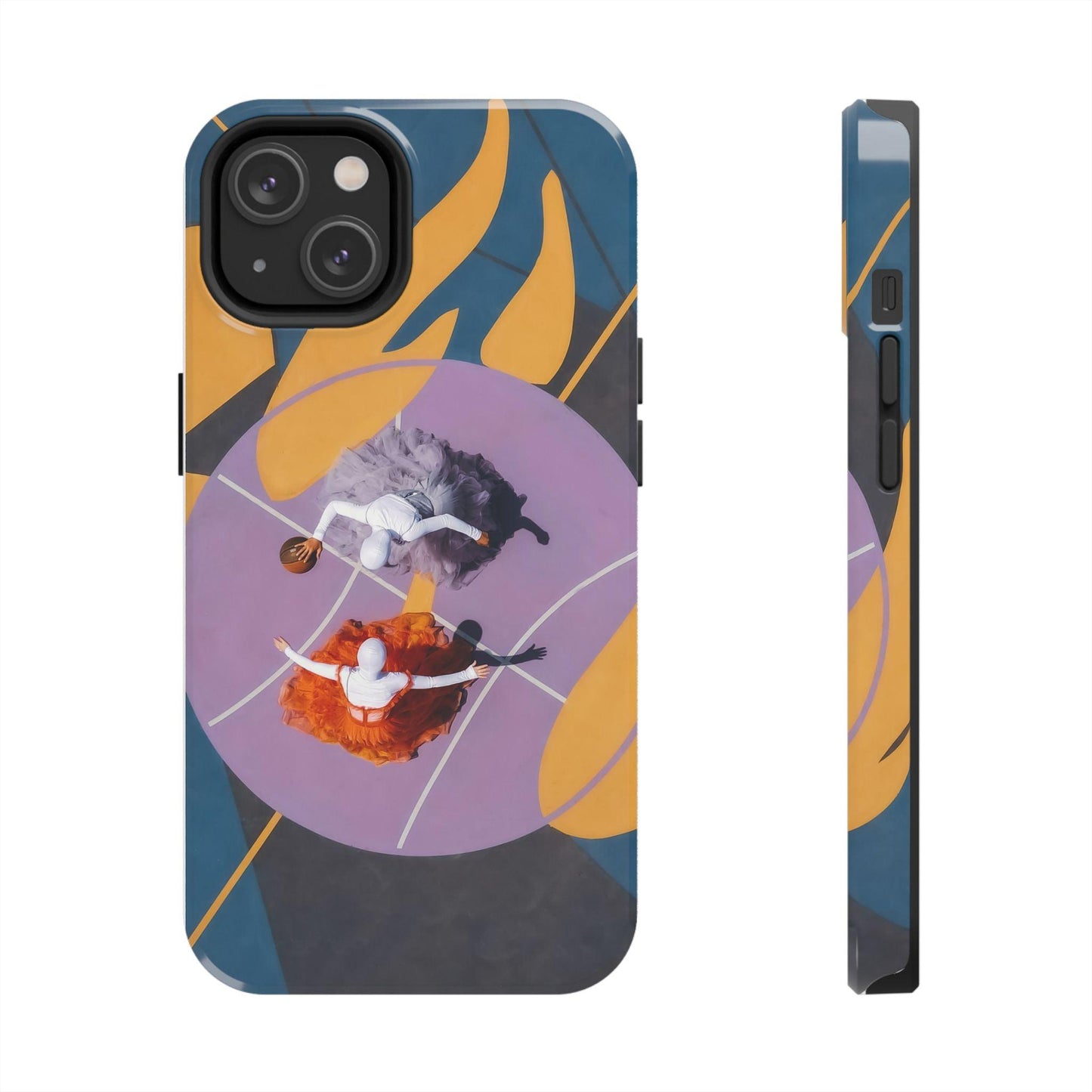 Two Womens Play basket ball Tough Phone Cases