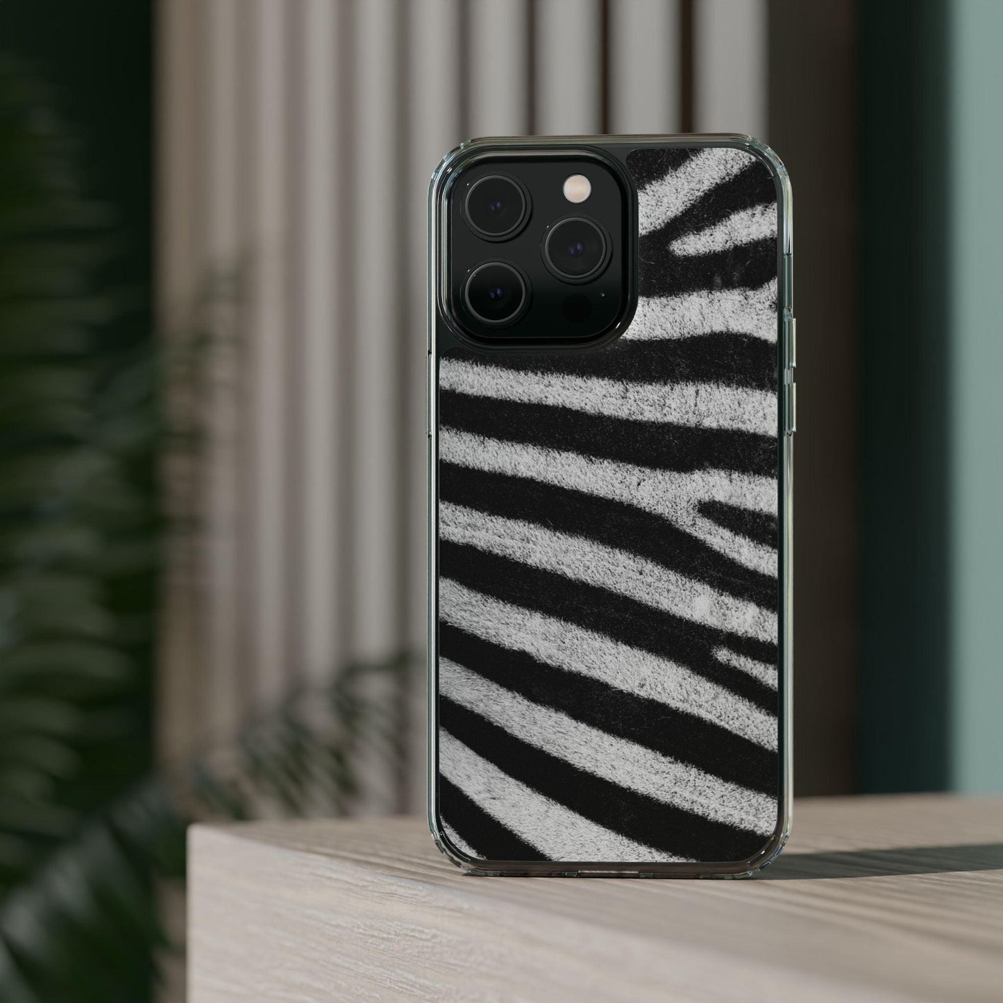 Clear Cases Black and White Zebra Stripes