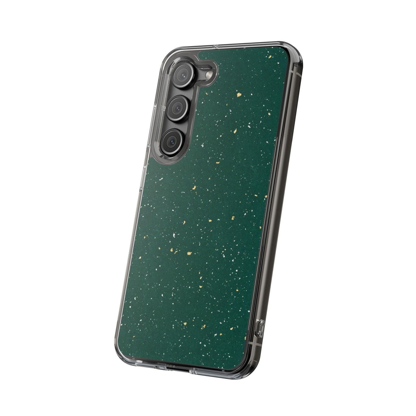 Clear Cases Green with Glitter