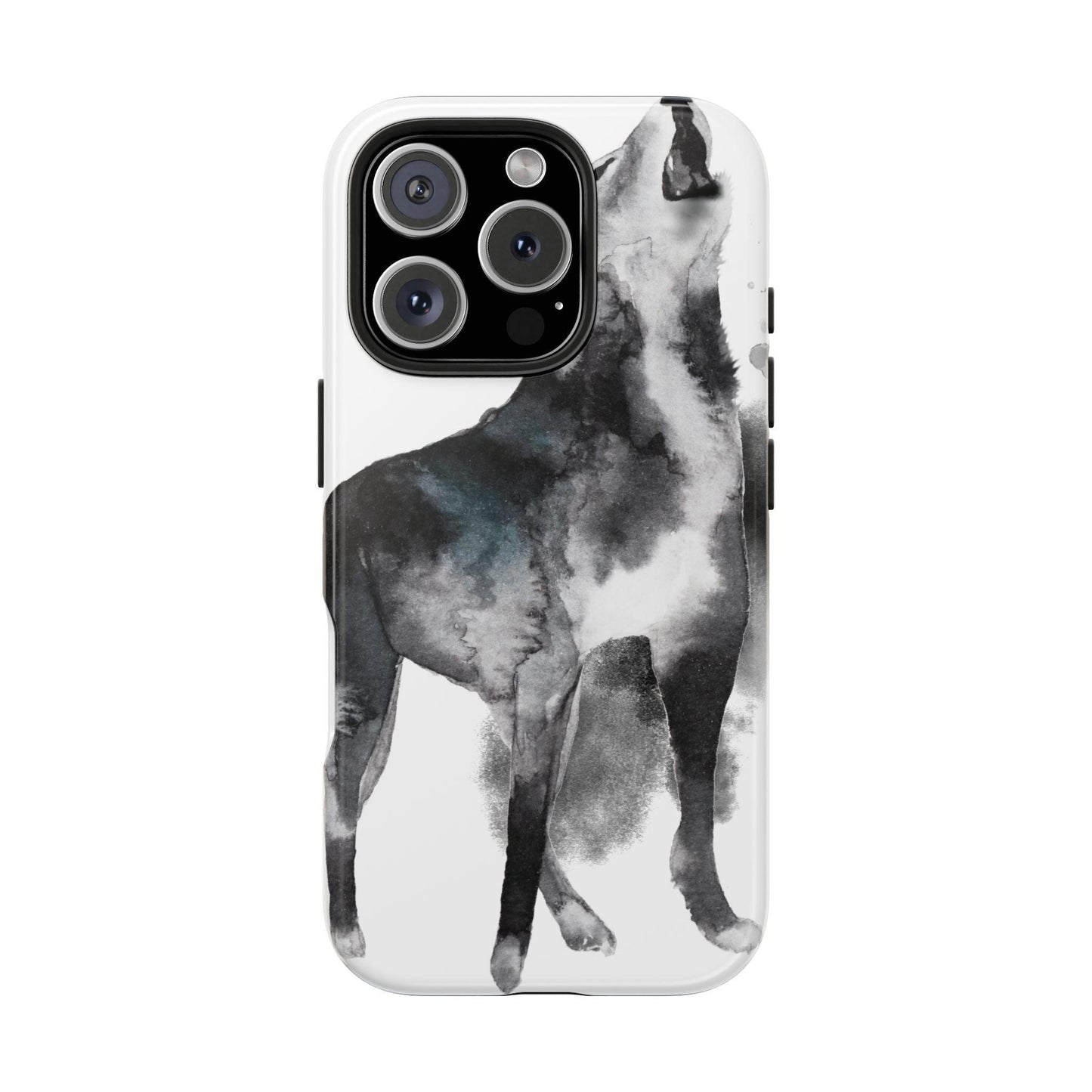 Black and White Dog Printed Tough Phone Cases