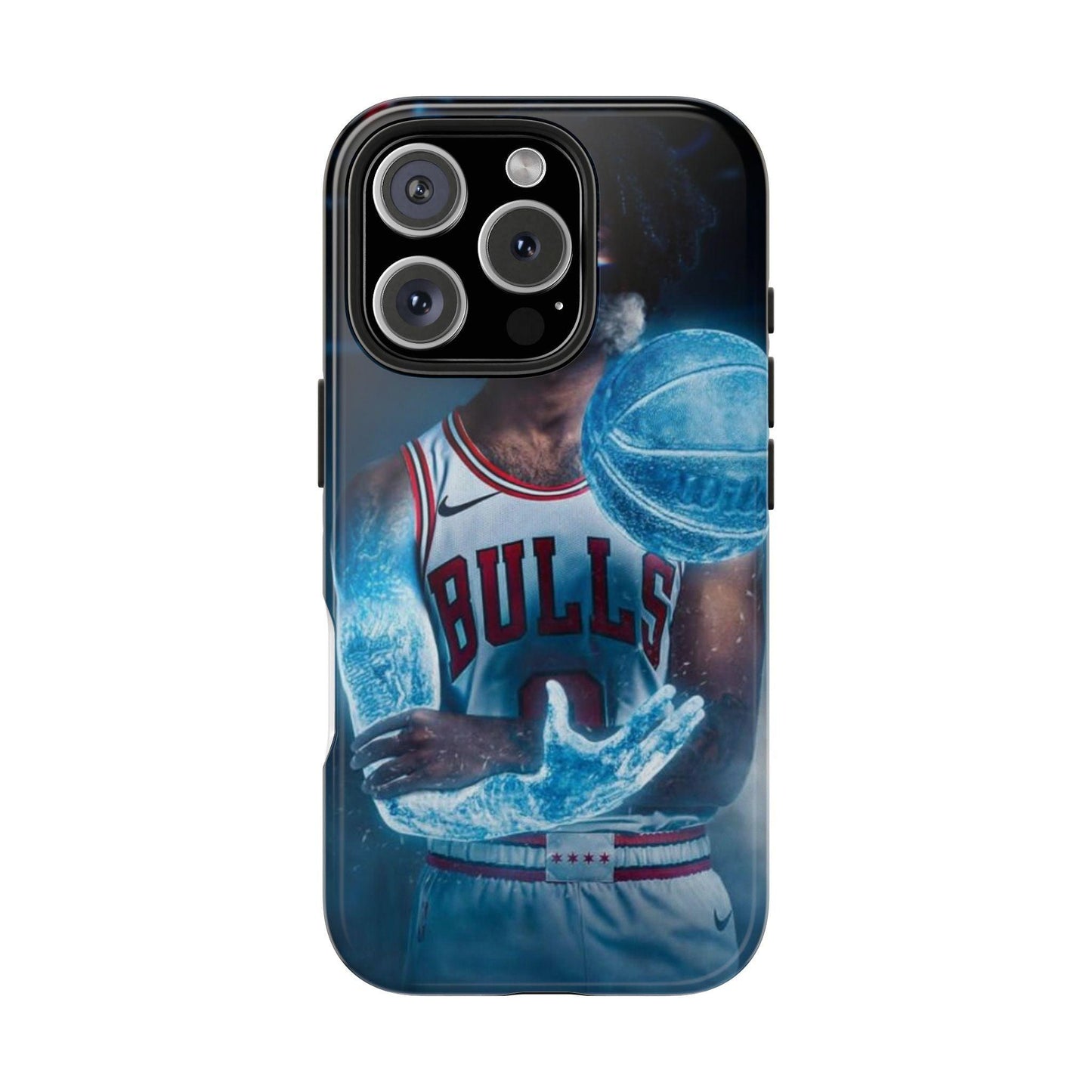 Coby White Chicago Bulls NBA Basketball Printed Tough Phone Case for iPhone & Samsung Galaxy - Dynamic Player Action Design