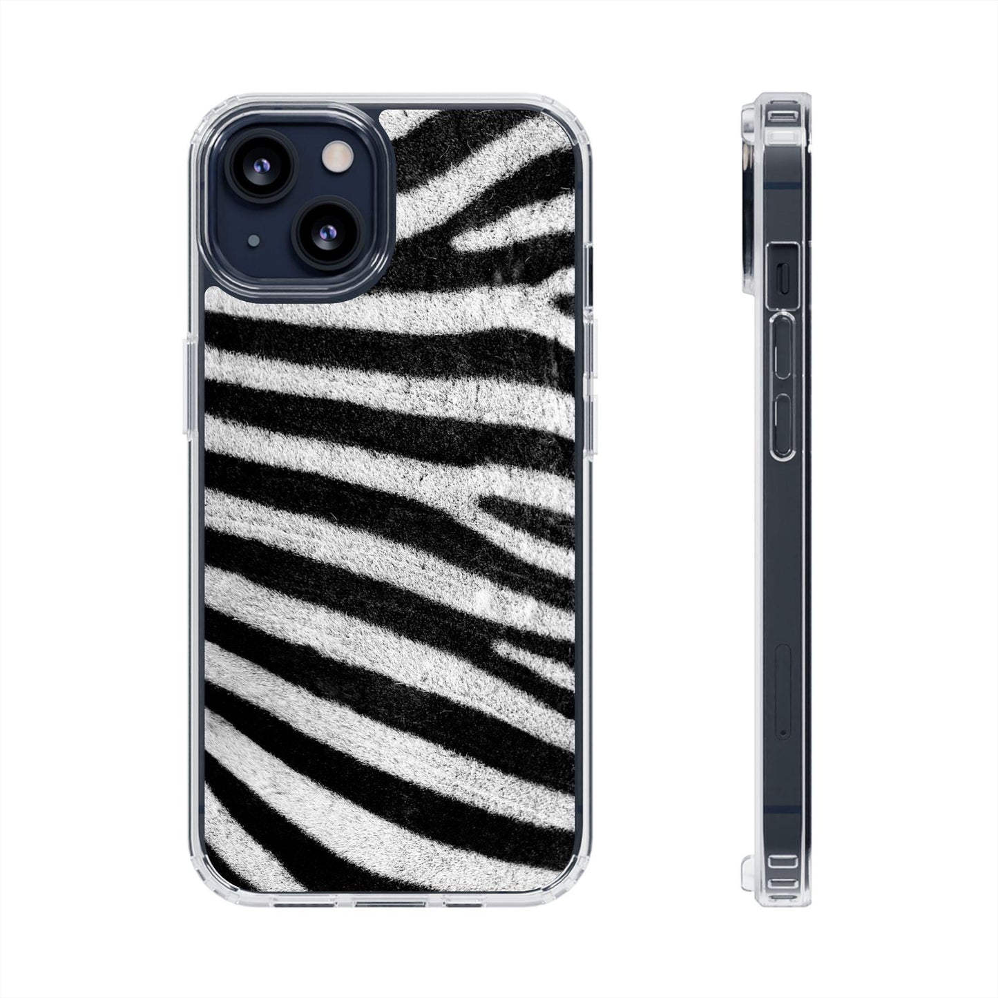 Clear Cases Black and White Zebra Stripes