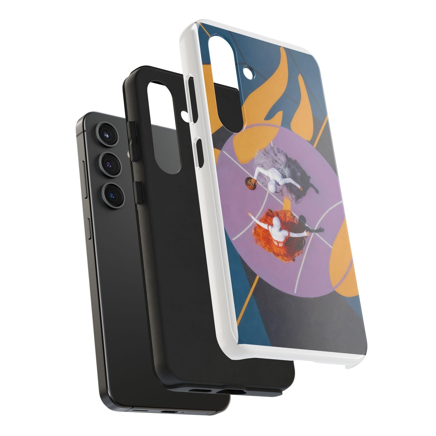 Two Womens Play basket ball Tough Phone Cases