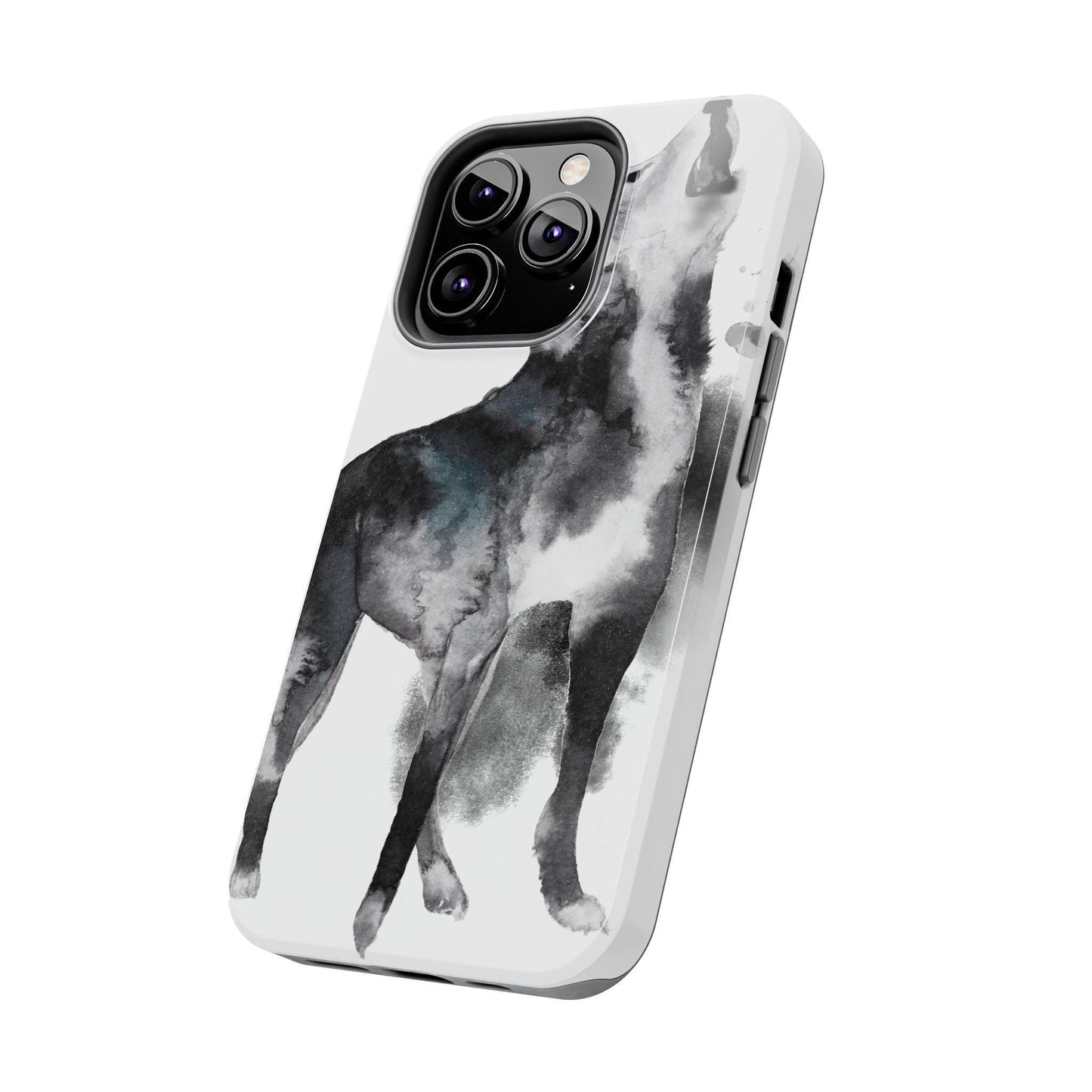 Black and White Dog Printed Tough Phone Cases
