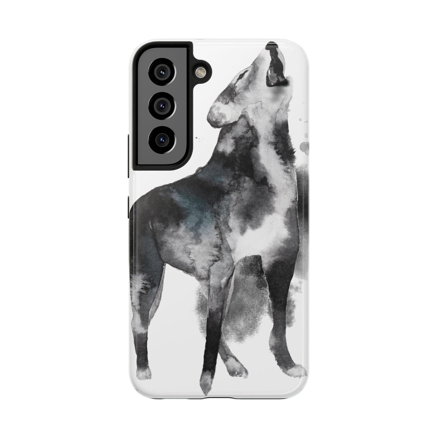 Black and White Dog Printed Tough Phone Cases