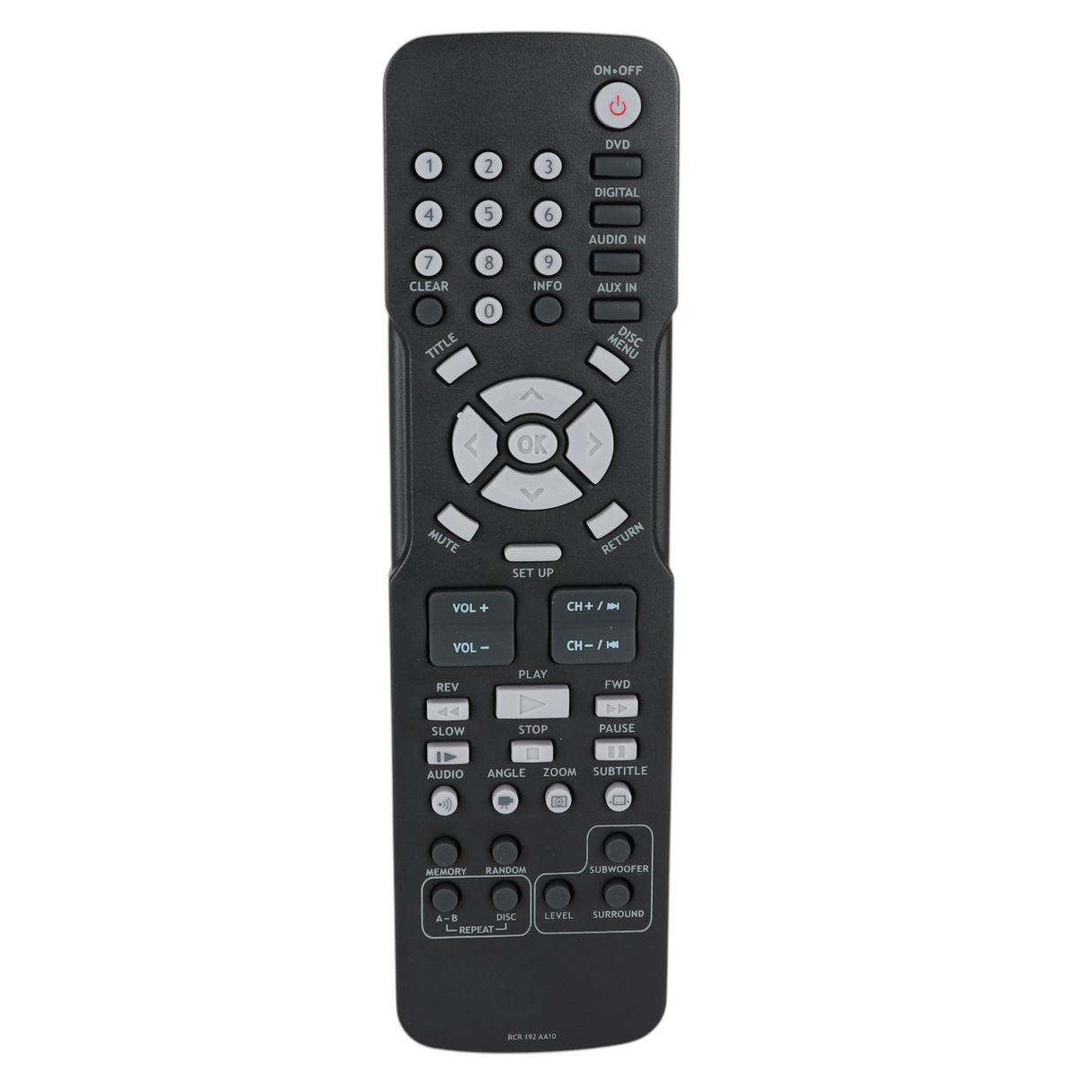 RCA RCR192AA10 Home Theater Remote Control