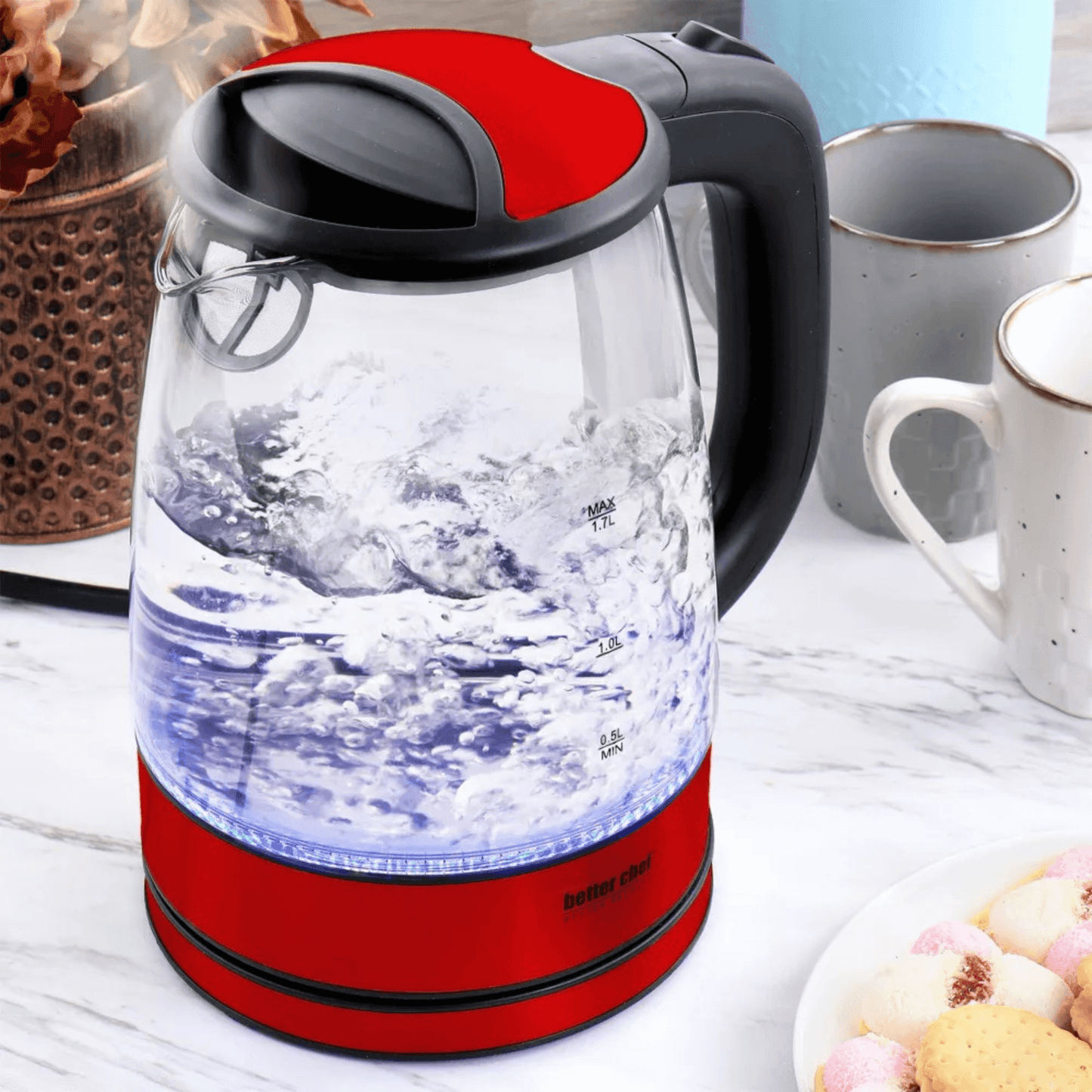 Better Chef 1.7 Liter 360 Degree Glass Cordless Electric Kettle