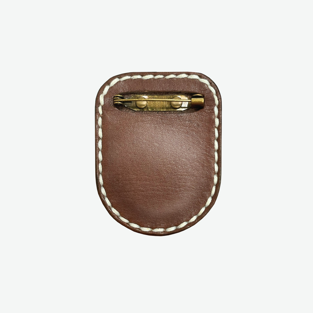 AirTag Brooch Pin Leather Case
