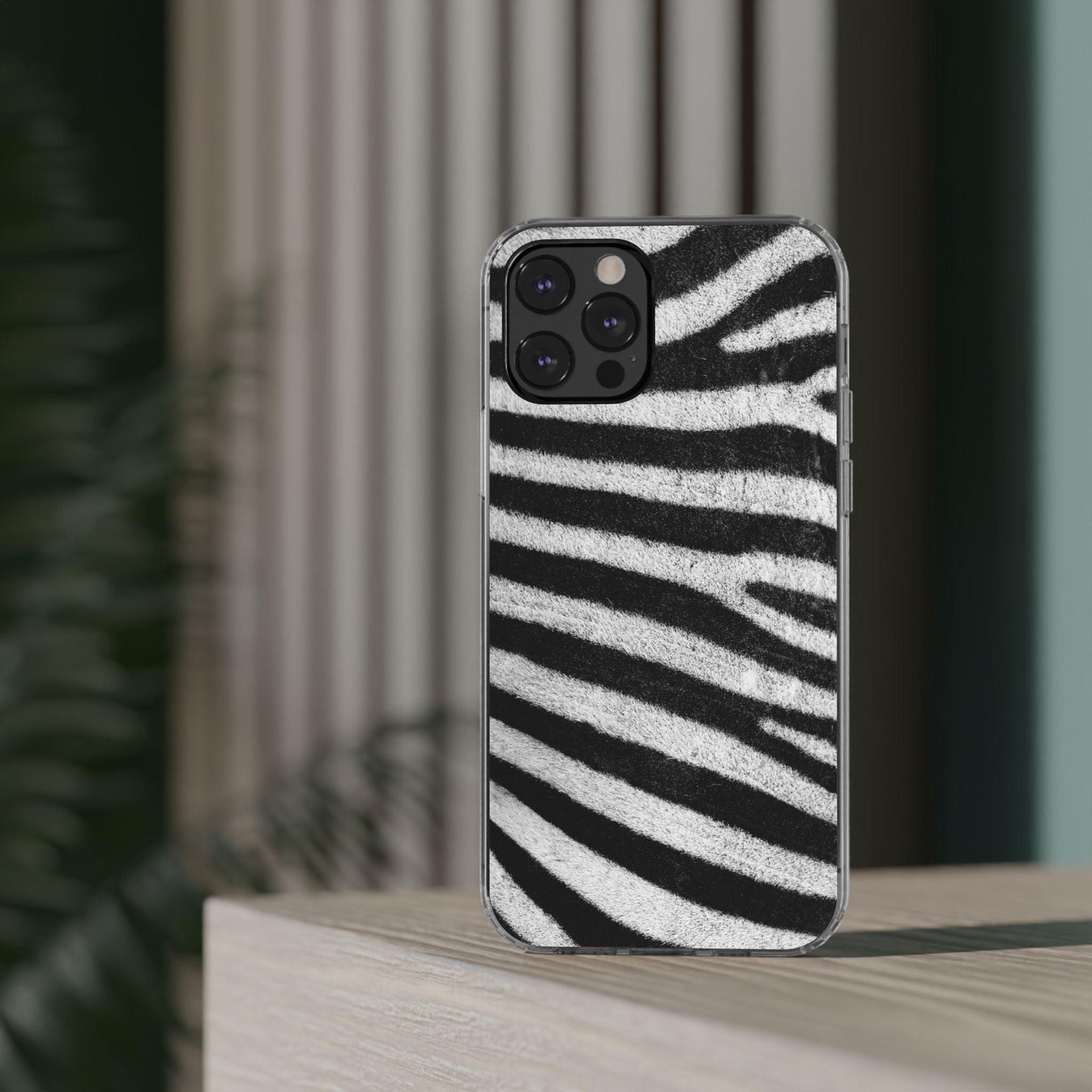 Clear Cases Black and White Zebra Stripes