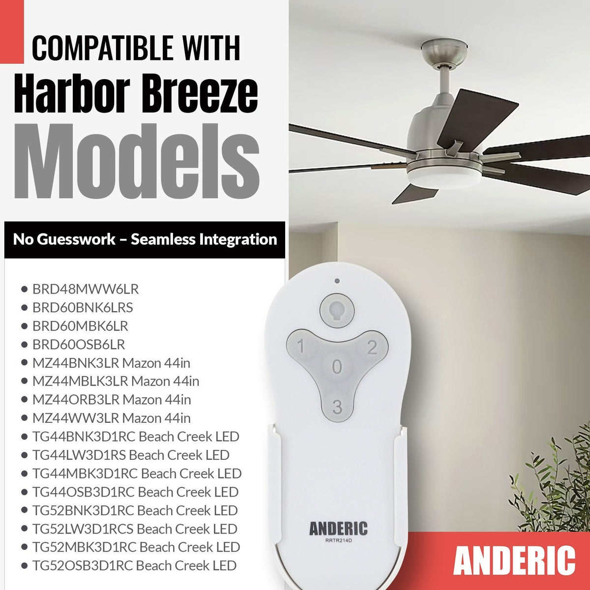 Harbor Breeze TR214D Ceiling Fan Remote Control