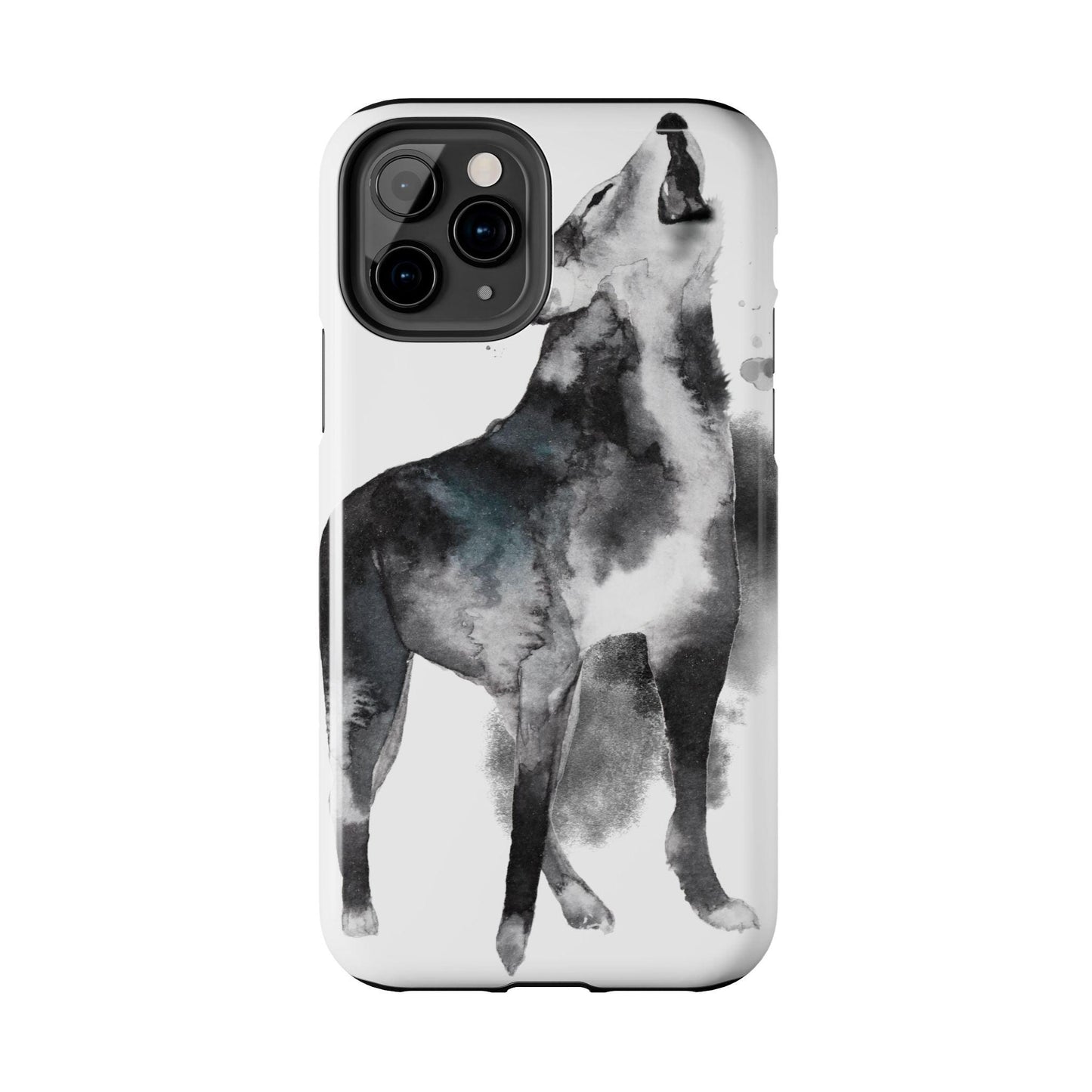 Black and White Dog Printed Tough Phone Cases