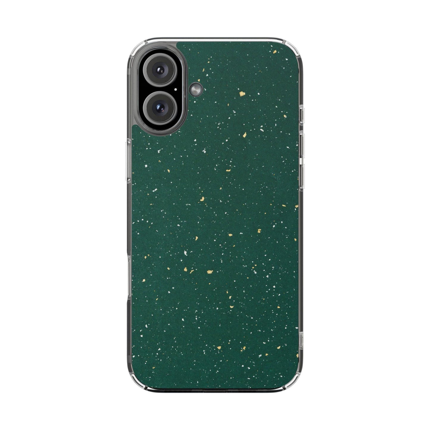 Clear Cases Green with Glitter