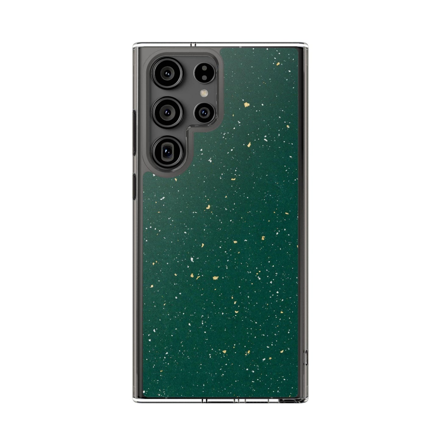 Clear Cases Green with Glitter