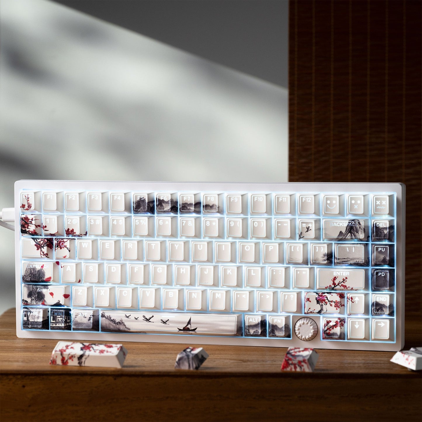 XVX PRISM Shine-Through Double-Shot Cherry Profile PBT Keycap Set 142-key