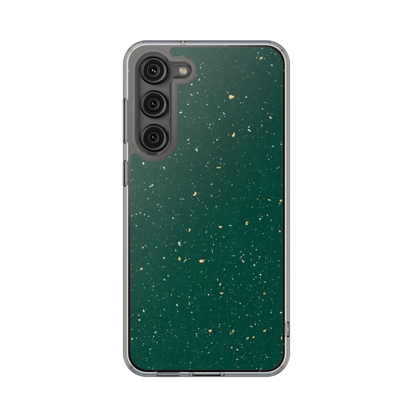 Clear Cases Green with Glitter