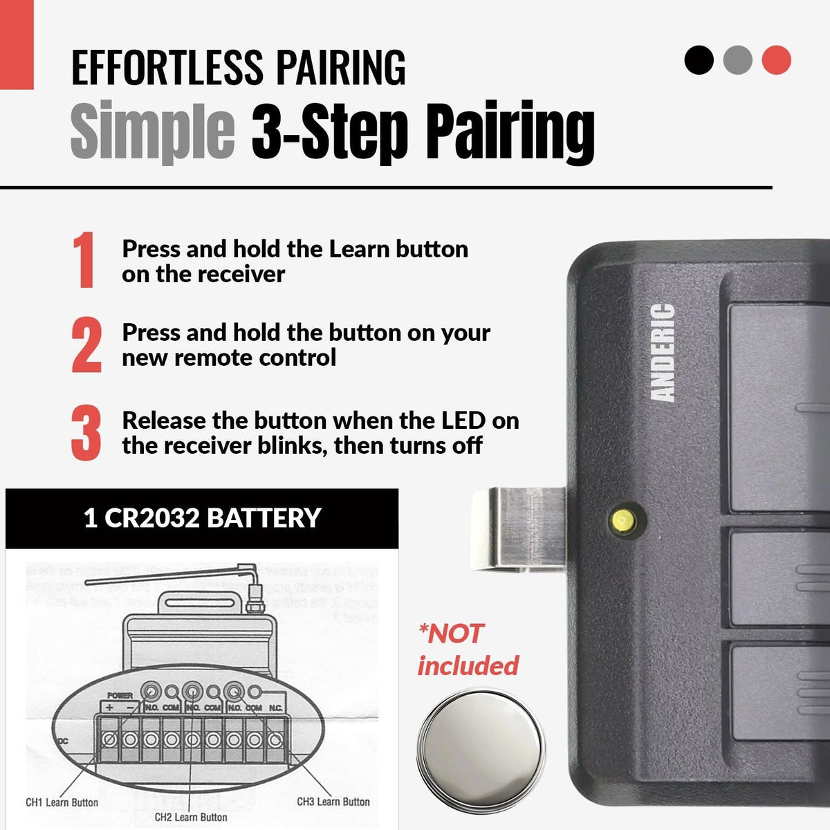 Linear Multi-Code 4120 two button 300 mhz Visor Garage Door Opener Remote Control