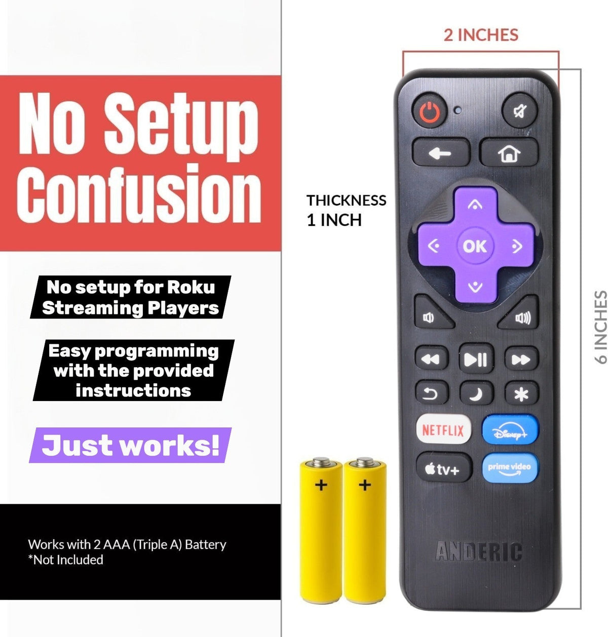 Roku RC108 IR EXPRESS Streaming Remote Control