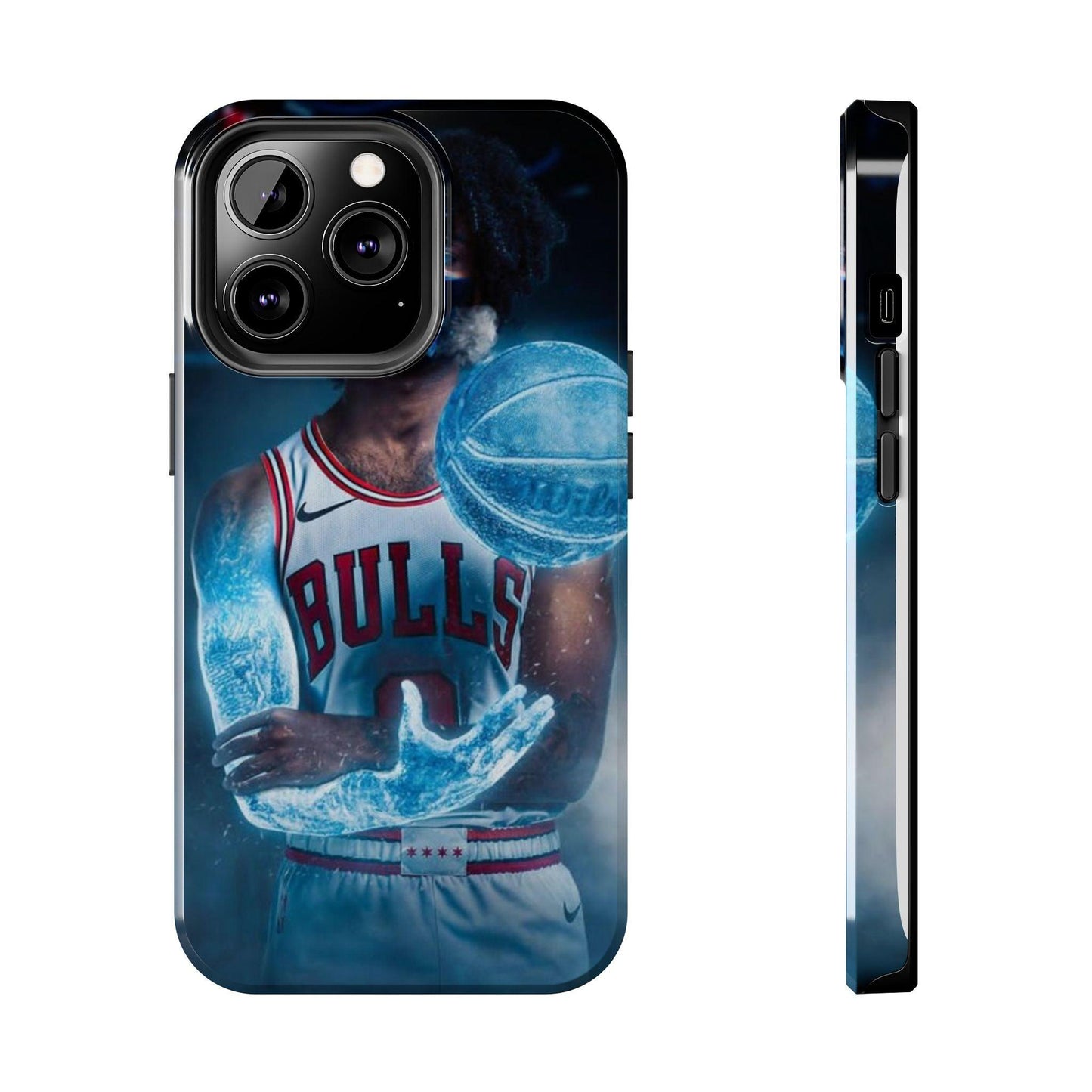 Coby White Chicago Bulls NBA Basketball Printed Tough Phone Case for iPhone & Samsung Galaxy - Dynamic Player Action Design