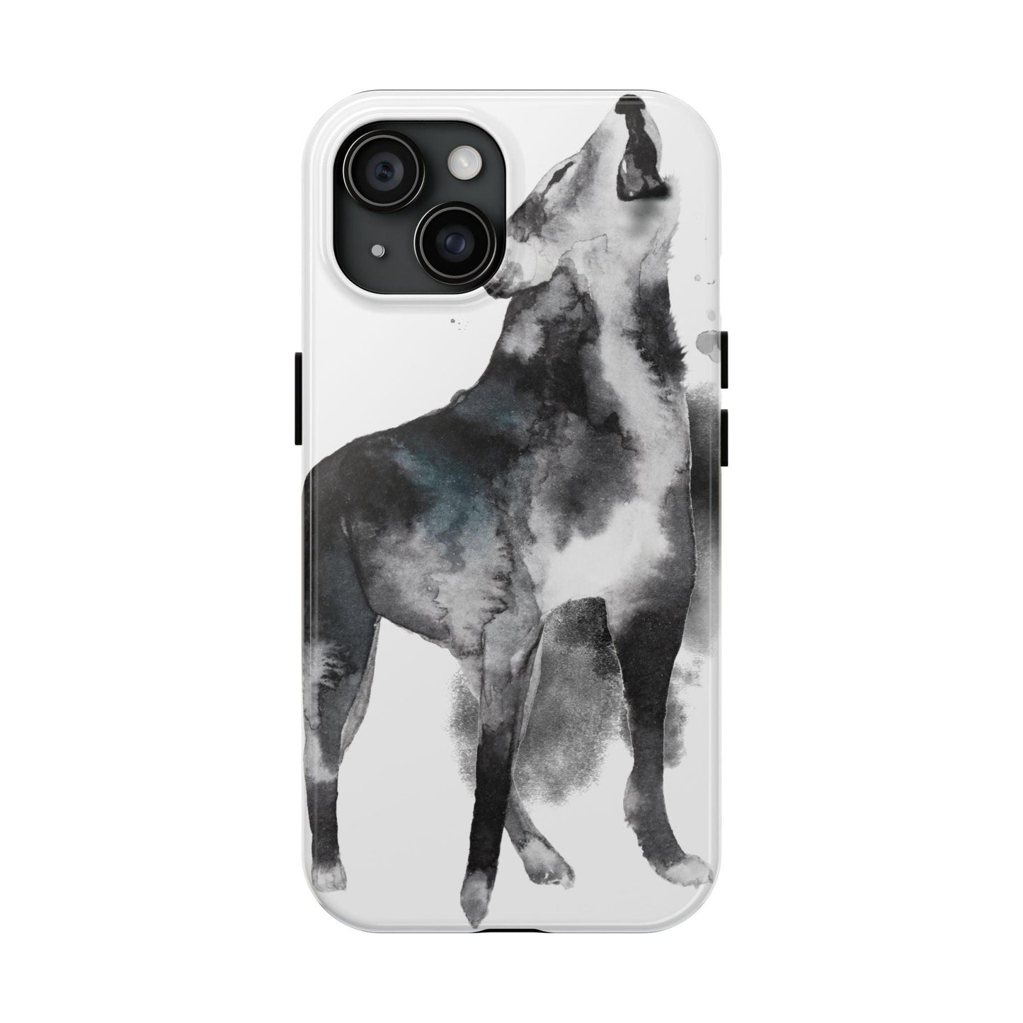 Black and White Dog Printed Tough Phone Cases