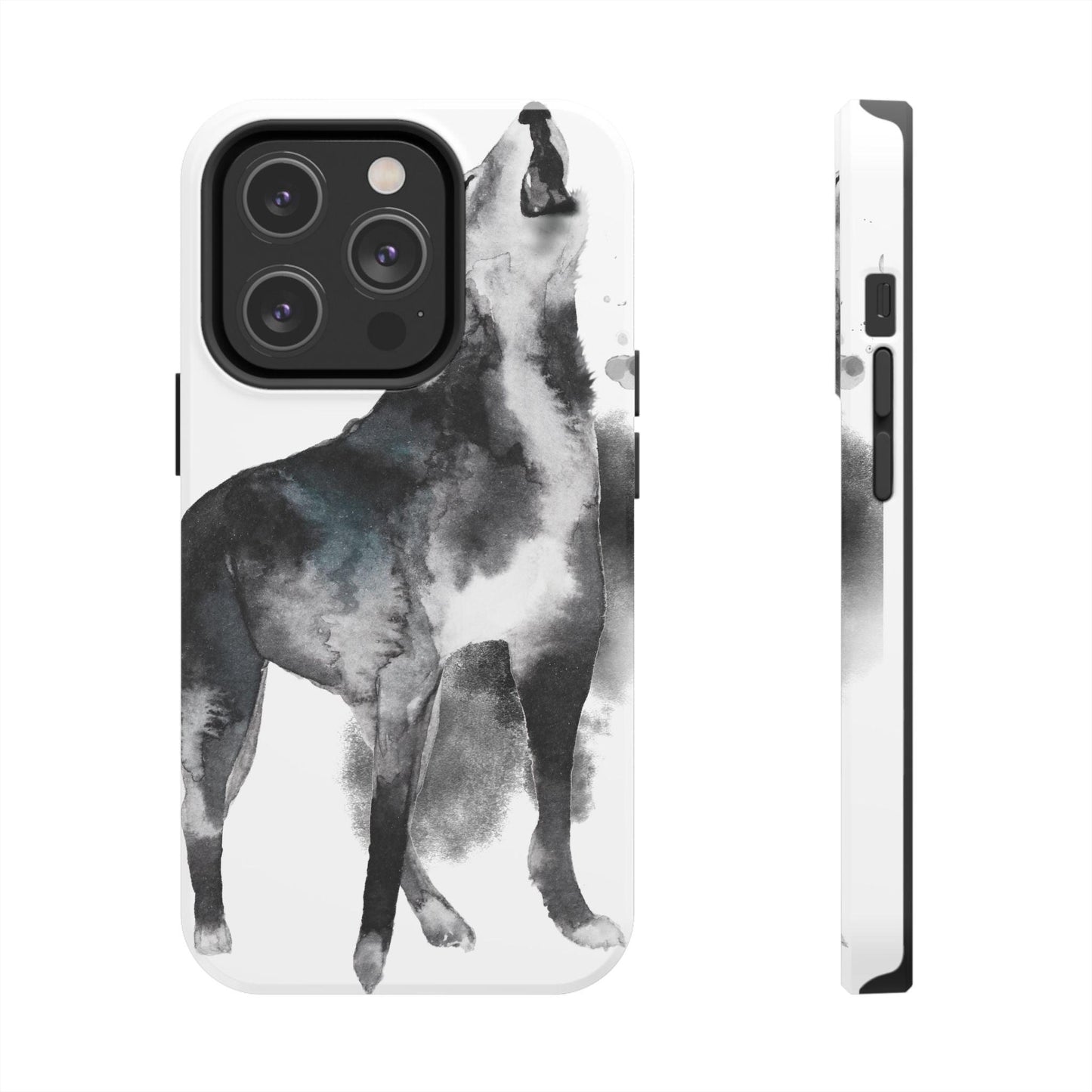 Black and White Dog Printed Tough Phone Cases
