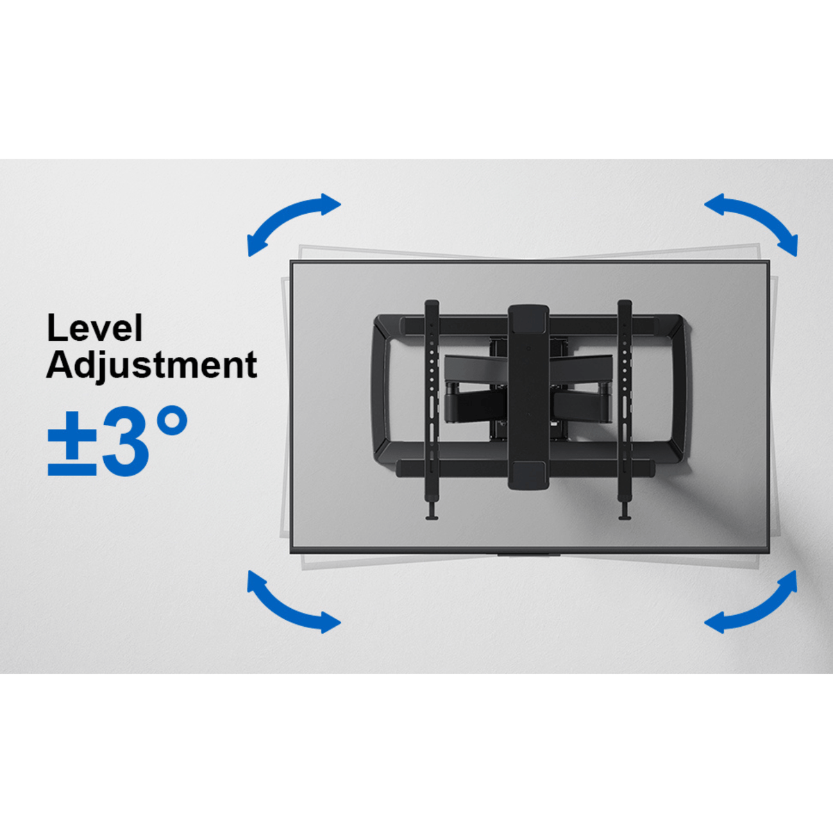 ErgoAV Motion Mount with Dual Arms and IsoTILT Technology for TVs 42" to 90"