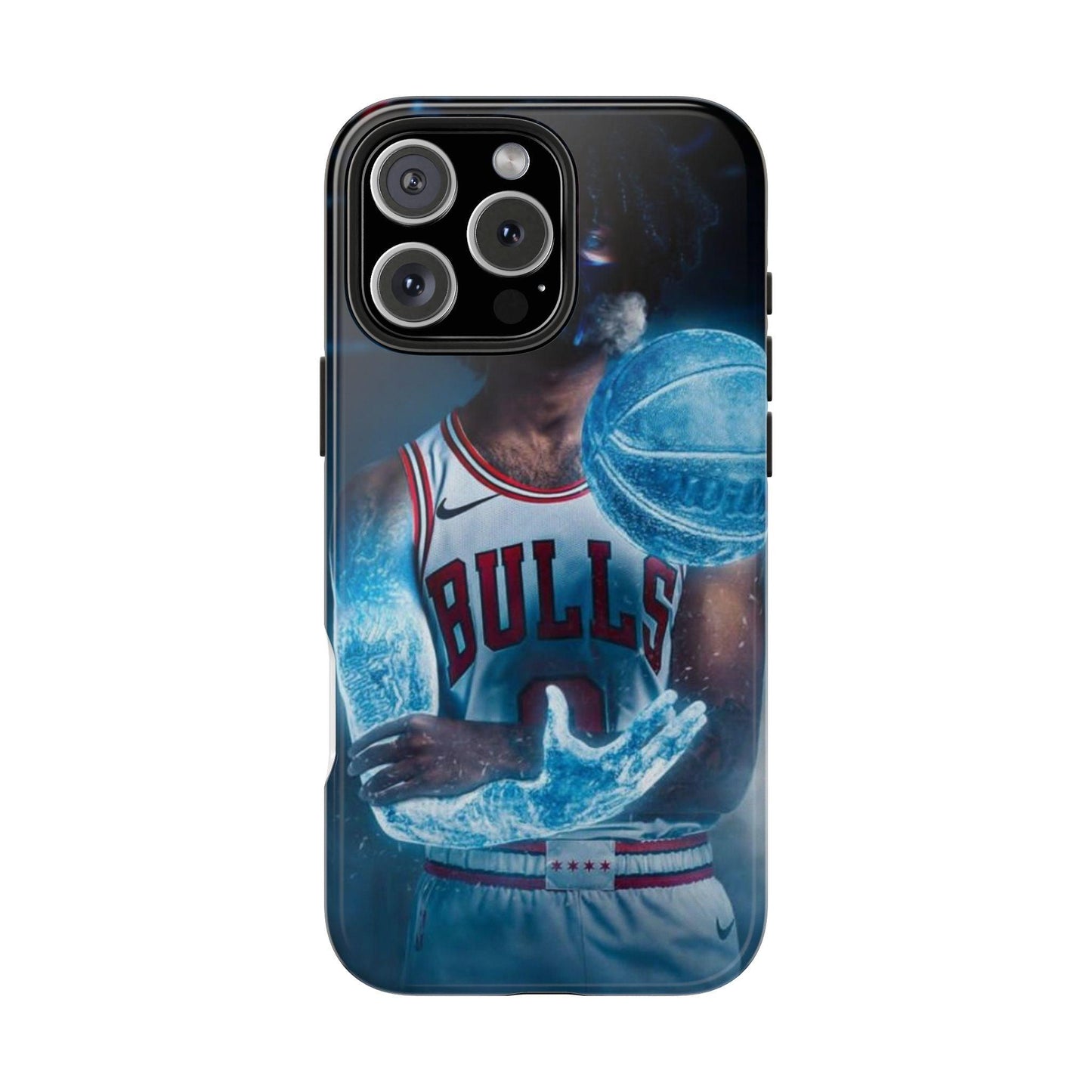 Coby White Chicago Bulls NBA Basketball Printed Tough Phone Case for iPhone & Samsung Galaxy - Dynamic Player Action Design