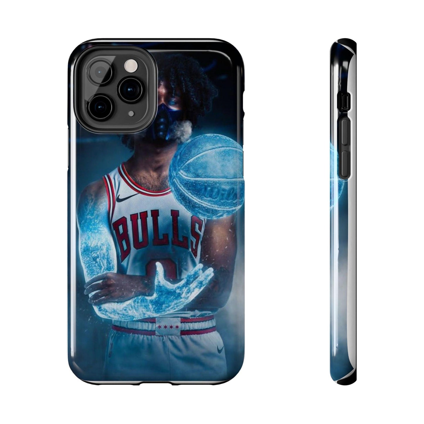 Coby White Chicago Bulls NBA Basketball Printed Tough Phone Case for iPhone & Samsung Galaxy - Dynamic Player Action Design