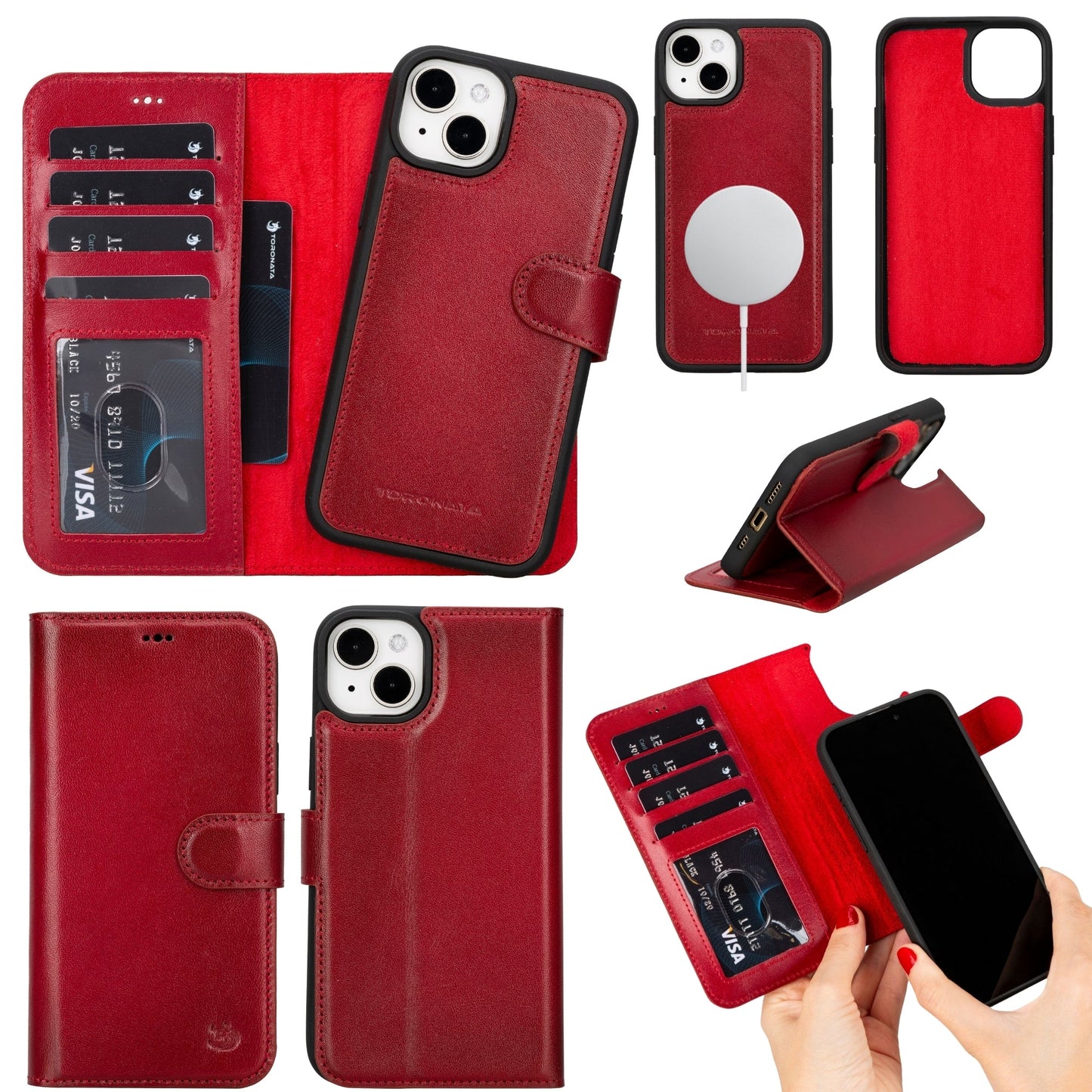Casper Leather iPhone 14 Plus Wallet Case | MagSafe