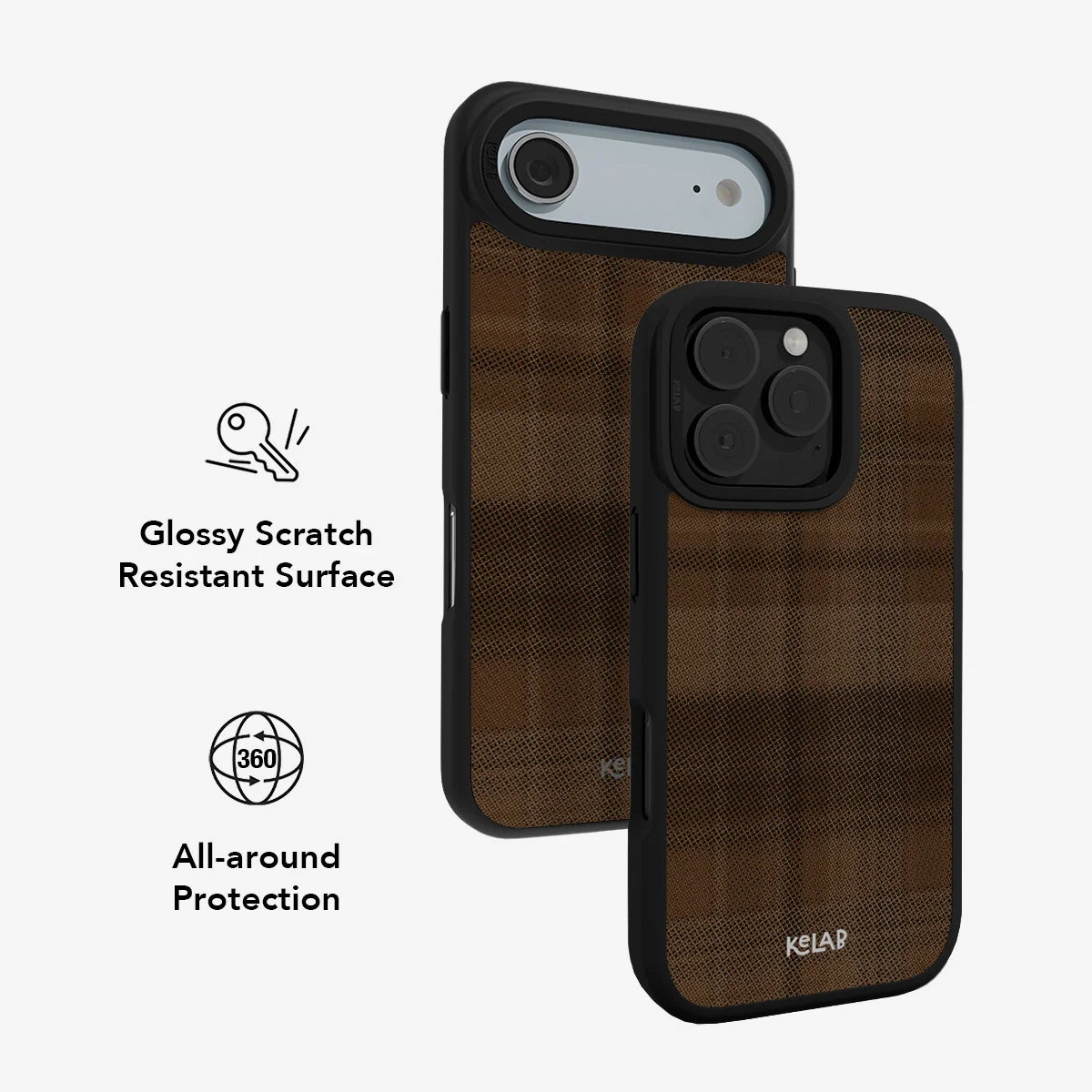 Chestnut | Brown Flannel Minimalist Phone Case
