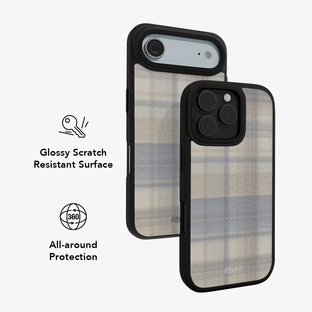 Oatmilk | Beige Flannel Minimalist Phone Case