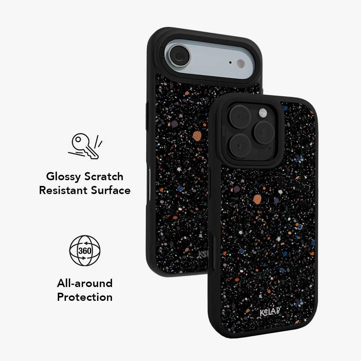 Obsidian Mist | Black Paint Splatter Phone Case