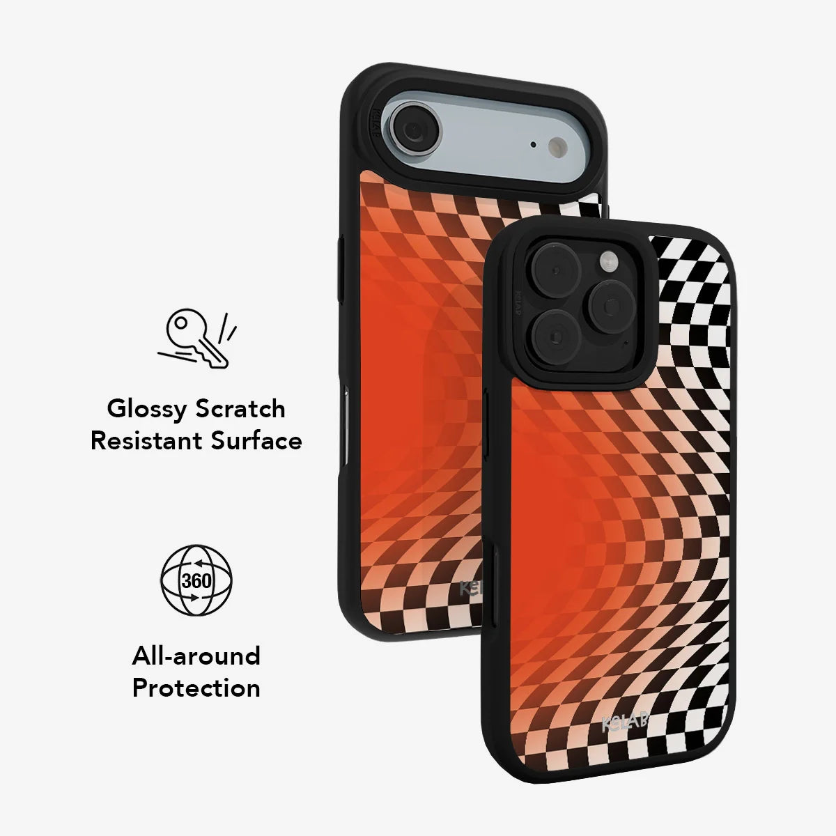 Sunflare | Orange Checkered Phone Case