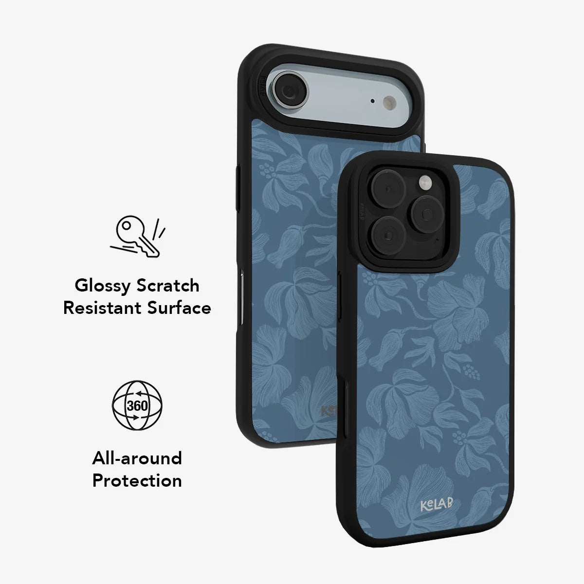 Cerulean | Dusty Blue Minimalist Floral Phone Case