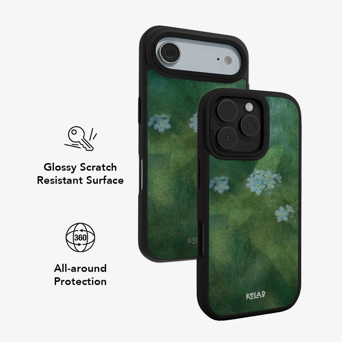 Misty Morning | Deep Green Floral Phone Case