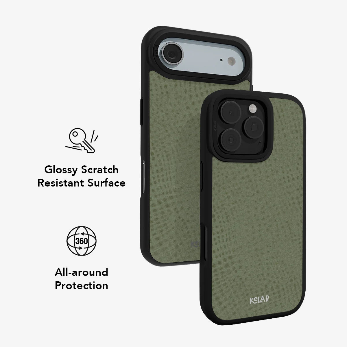 Sage Silk | Green Pebbled Texture Phone Case