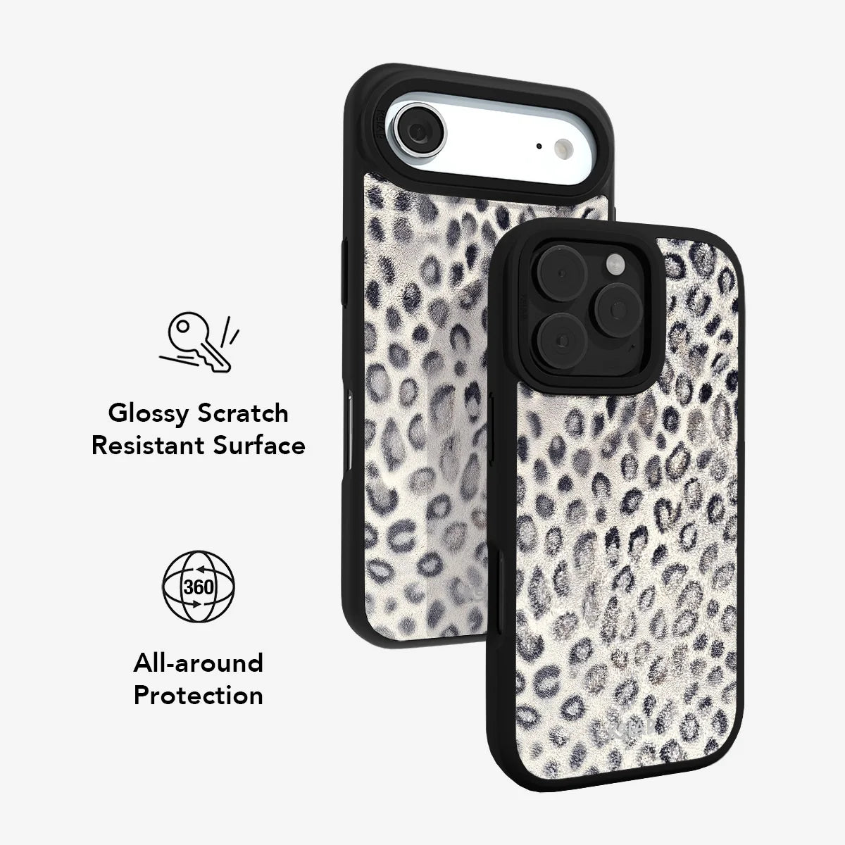 Platinum Predator | Silver Cheetah Print Phone Case