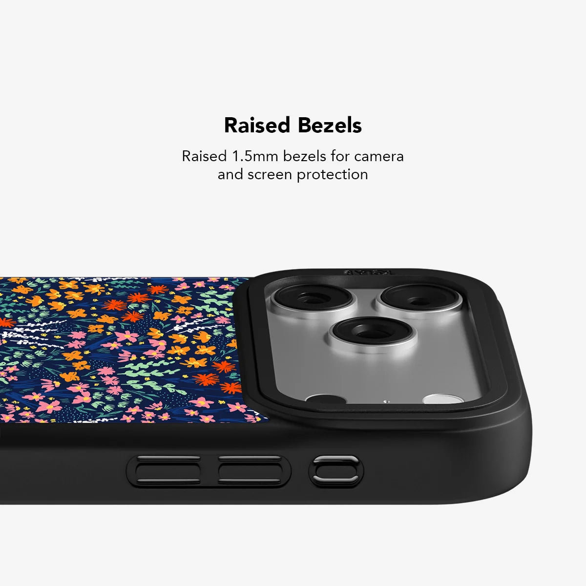 Midnight Meadow | Vibrant Wildflower Navy Phone Case