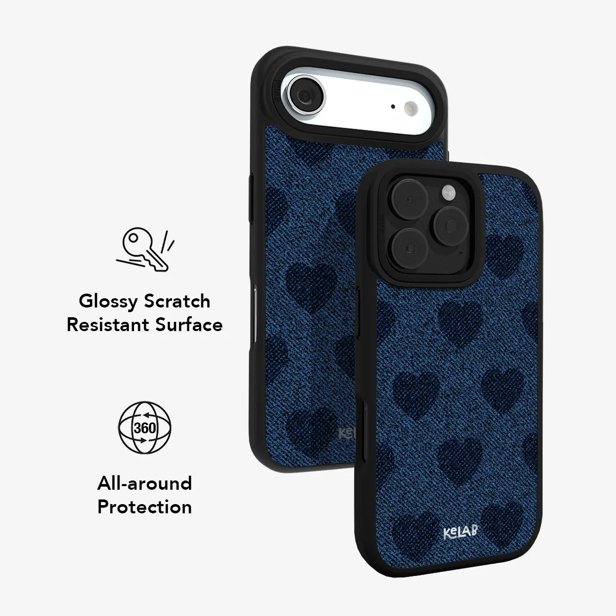 Indigo Crush | Denim Heart Y2K Phone Case