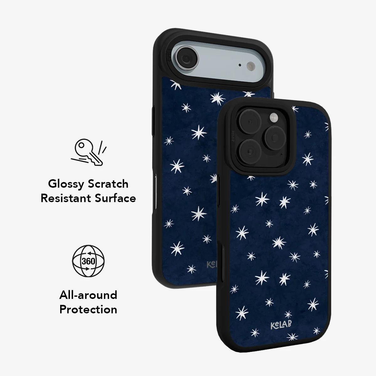 Starglimmer | Deep Blue Hand-Drawn Star iPhone Case