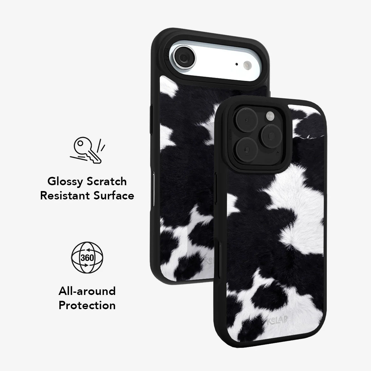 Cow Bell | Black & White Cow Print Phone Case