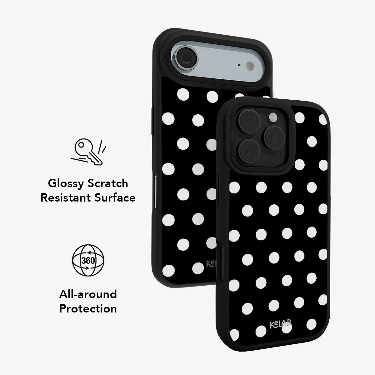Domino Theory | Black White Polka Dot Phone Case